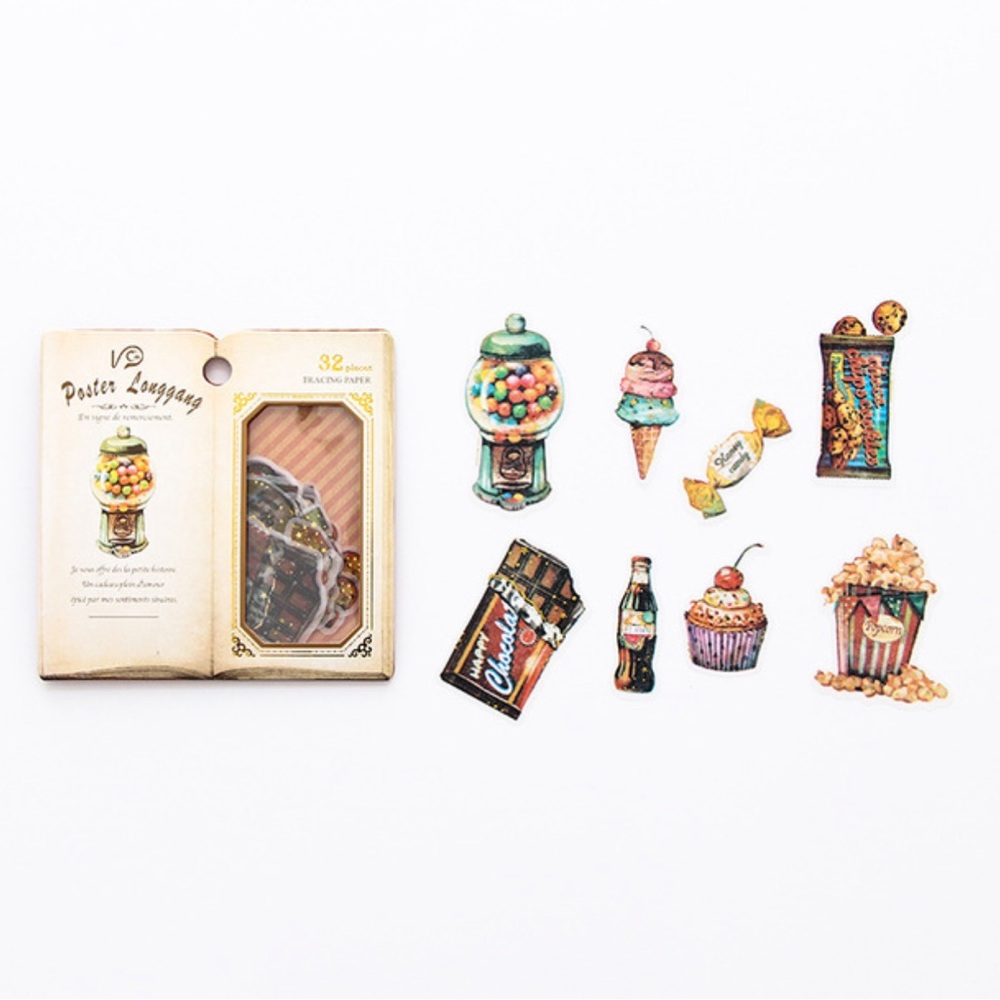 $2 SNACK STICKER SET. NEW. $2 WITH ANY $10 ORDER OR MORE